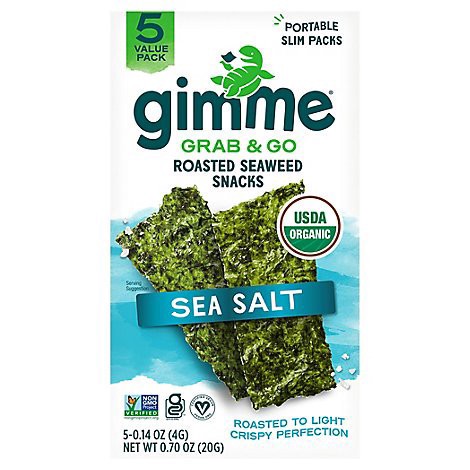 slide 1 of 1, Gimme Seasalt Roasted Seaweed Snack 5 piece- 0.7 oz, 0.7 oz
