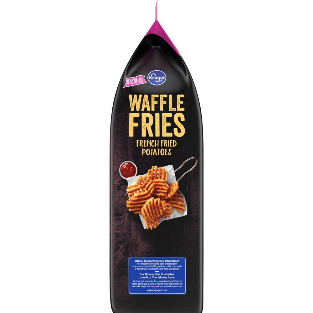 slide 3 of 4, Kroger Seasoned Waffle Fries French Fried Potatoes, 24 oz