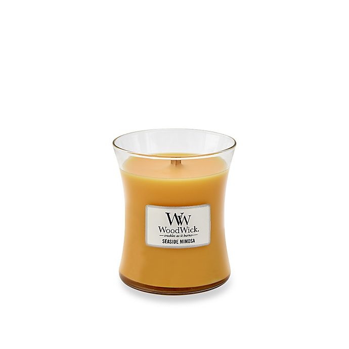 slide 1 of 1, WoodWick HearthWick Flame Seaside Mimosa Medium Jar Candle, 1 ct