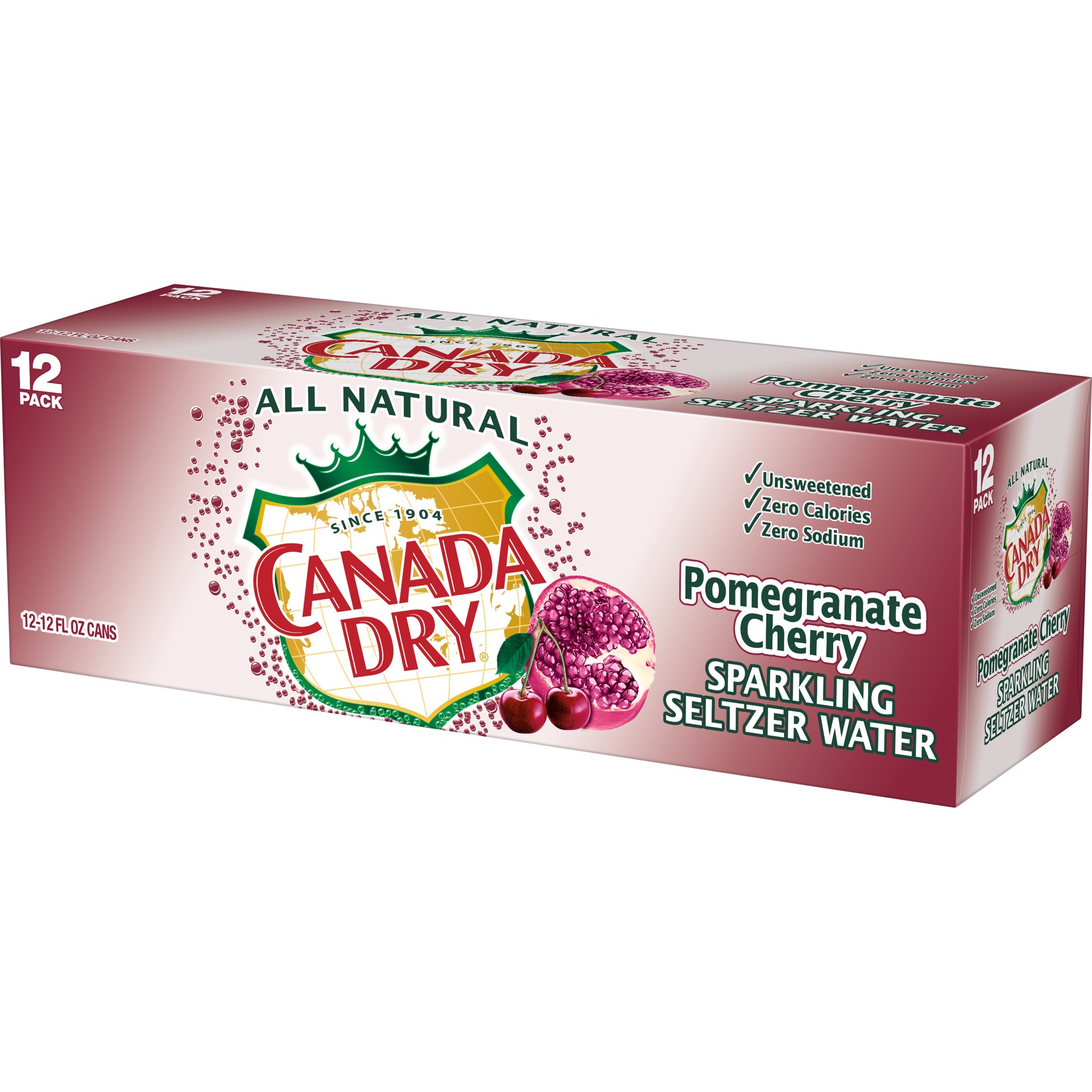 slide 2 of 5, Canada Dry Sparkling Seltzer Water / Pomegranate Cherry - 144 fl oz, 144 fl oz