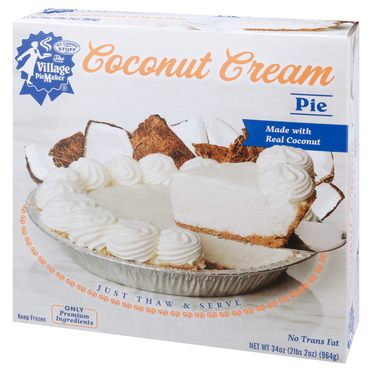 slide 2 of 9, The Village PieMaker Village PieMaker Coconut Cream Pie, 34 oz