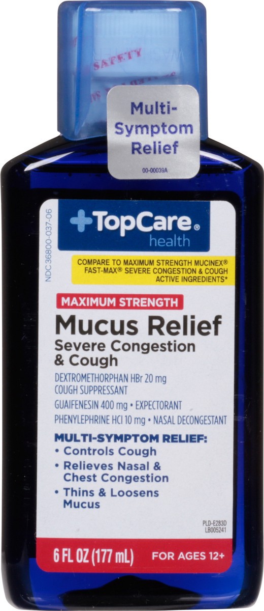 slide 1 of 17, TopCare Top Care Topcare Health Maximum Strength Mucus Relief, 6 fl oz