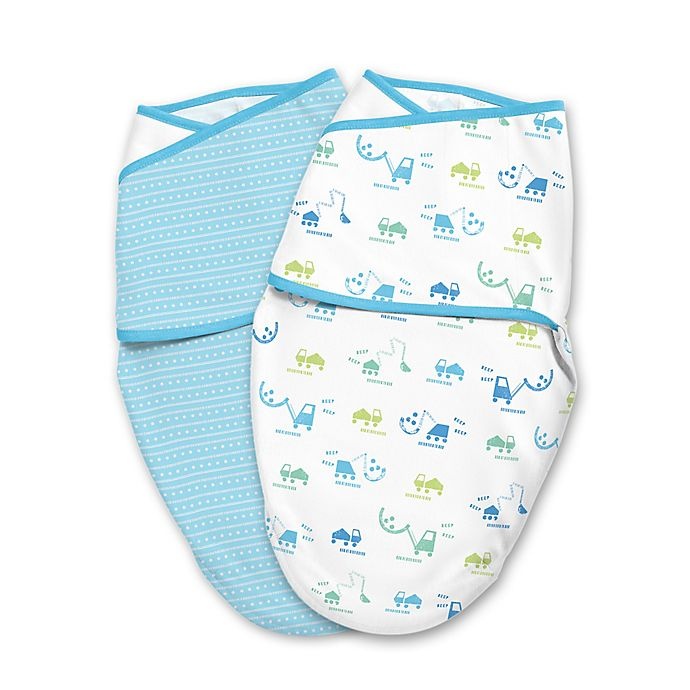 slide 1 of 6, SwaddleMe Small Building Blocks Luxe Whisper Quiet Swaddles, 2 ct