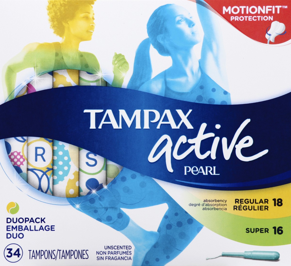 slide 1 of 5, Tampax Tampons 34 ea, 34 ct