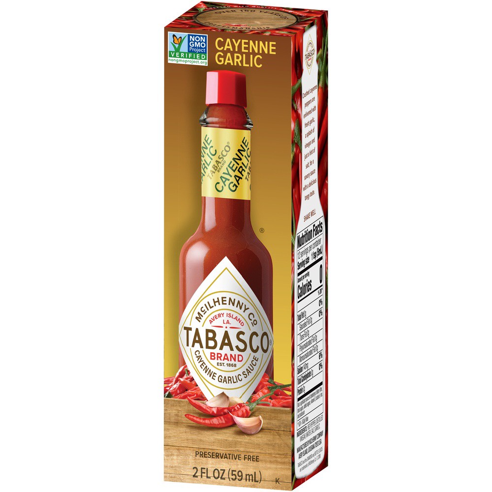 slide 3 of 8, Tabasco Cayenne Garlic Sauce 2.0 oz, 2 oz