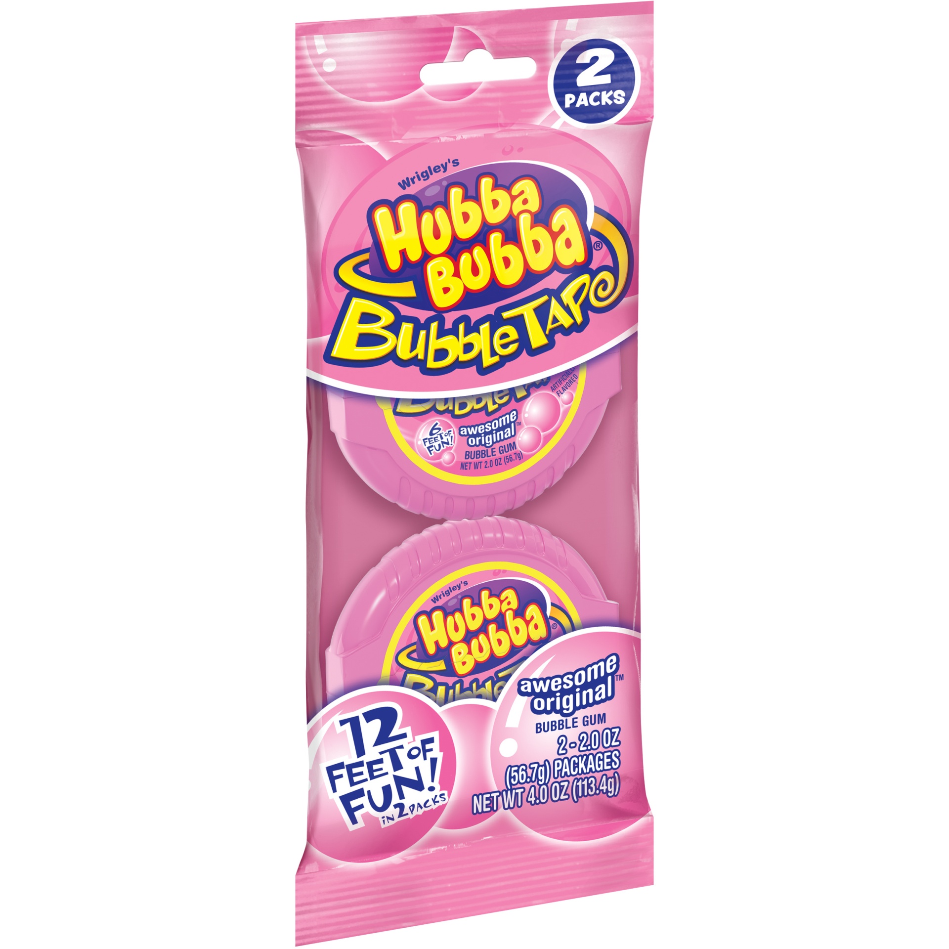 slide 1 of 1, Hubba Bubba Original Bubble Gum Tape, 2 ct; 2 fl oz