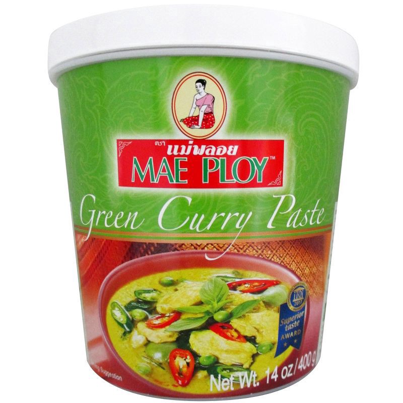 slide 1 of 9, Mae Ploy Green Curry Paste - 14oz, 14 oz