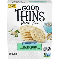 GOOD THINS Savory Herb Rice Snacks Gluten Free Crackers, Snack Crackers, 3.5 oz