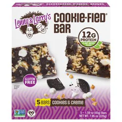 Lenny & Larry's Cookie-fied Bar, Cookies & Creme - 5ct