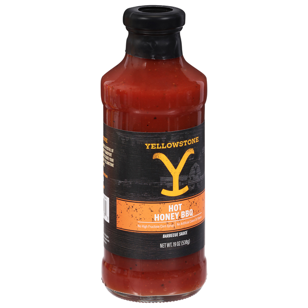 slide 1 of 1, YELLOWSTONE Hot Honey BBQ Barbecue Sauce 19 oz, 19 oz