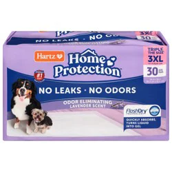Hartz Home Protection Odor Eliminating Lavender Scent 3XL Dog Pads 30 Each