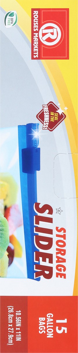 slide 9 of 9, Rouses Markets Storage Slider Bags 15 ea, 15 ct