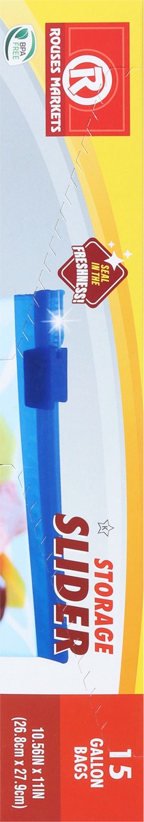 slide 3 of 9, Rouses Markets Storage Slider Bags 15 ea, 15 ct