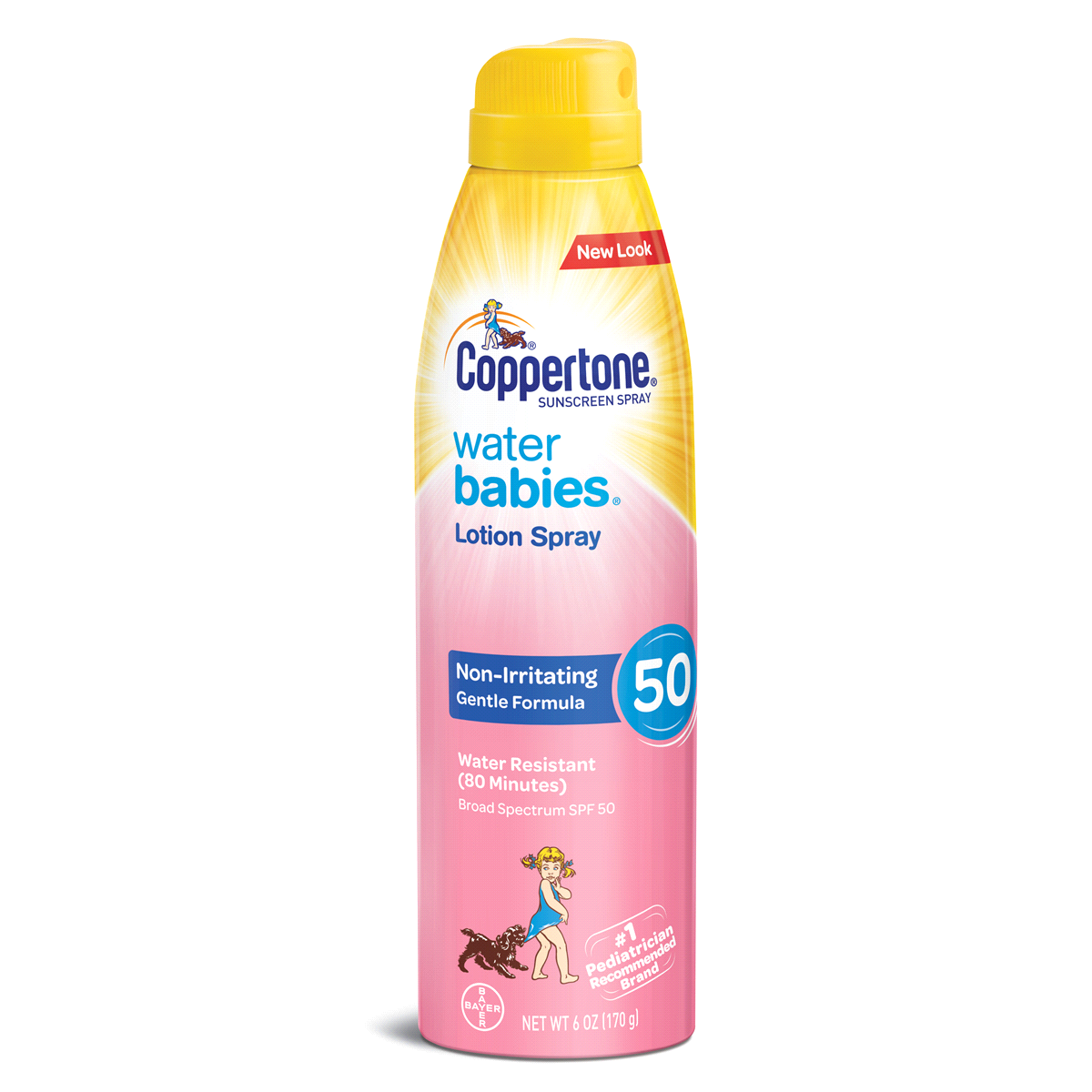 slide 1 of 2, Coppertone Waterbabies Sunscreen Lotion Spray Spf, 50 ct; 6 oz