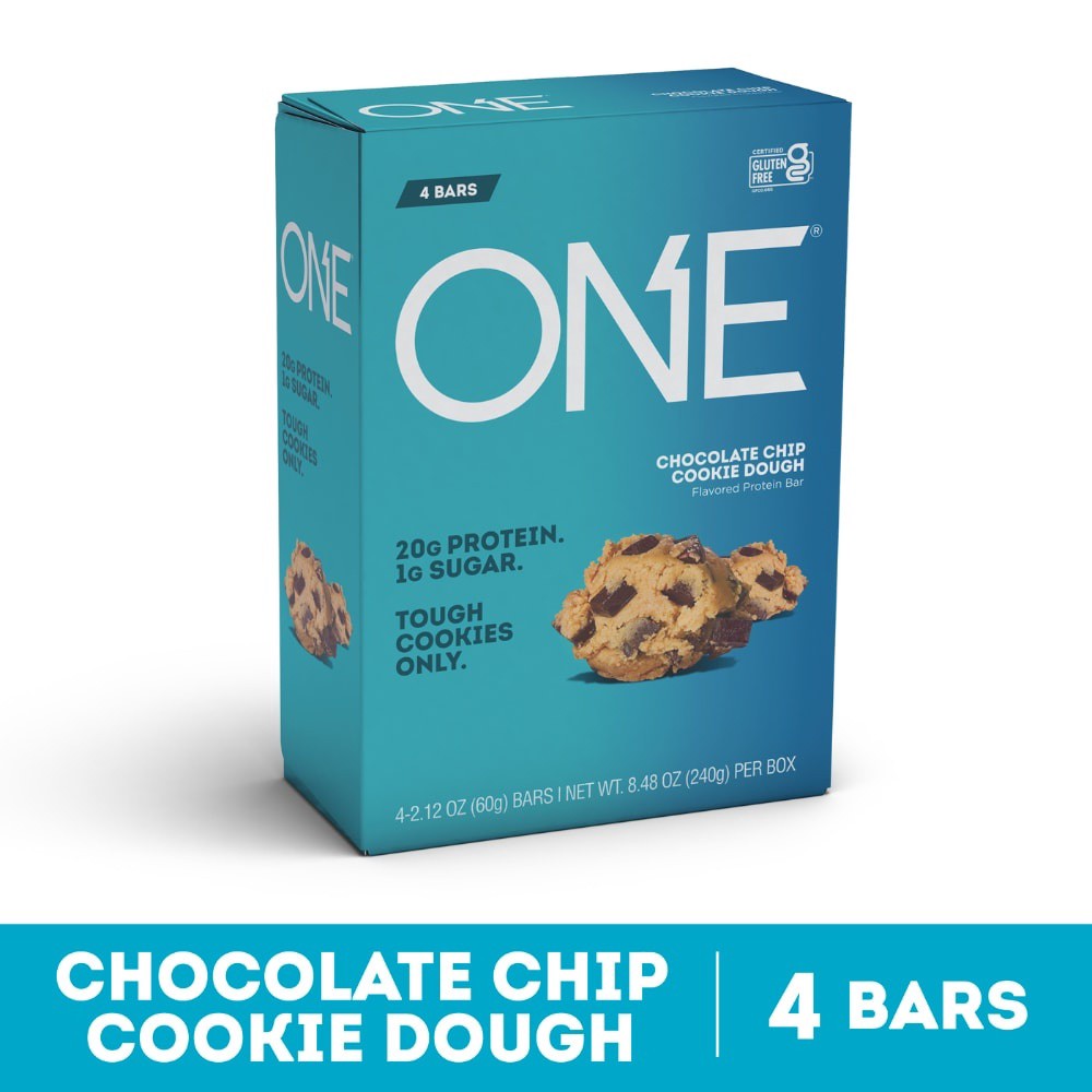 slide 3 of 3, One Bar Chocolate Chip Cookie Dough Flavored Protein Bars, 4 ct; 2.12 oz