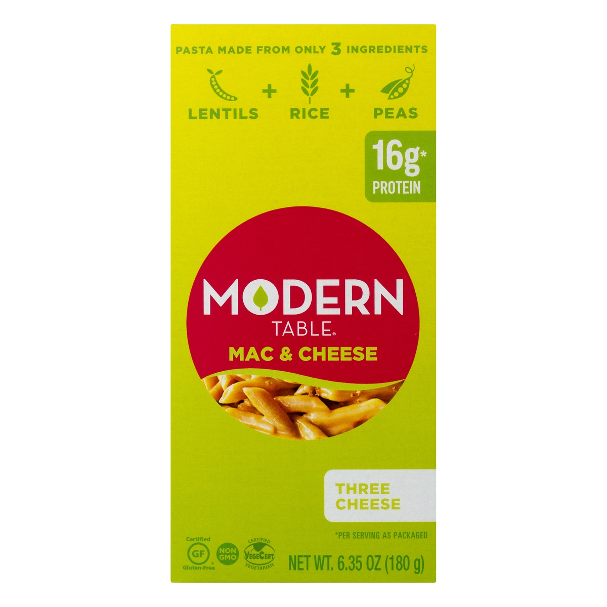 slide 1 of 2, Modern Table Three Cheese Mac & Cheese Lentil Pasta, 5.35 oz