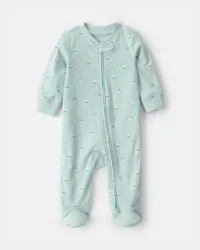 Carter's Baby Sailboat 2-Way Zip Sleep & Play Pajama - Green - 9M