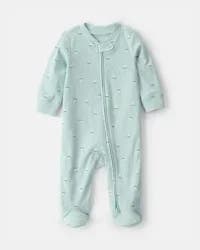 Carter's Baby Sailboat 2-Way Zip Sleep & Play Pajama - Green - 9M