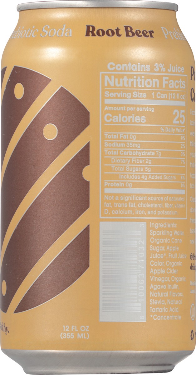 slide 9 of 9, poppi Root Beer Prebiotic Soda, 12oz, 12 fl oz