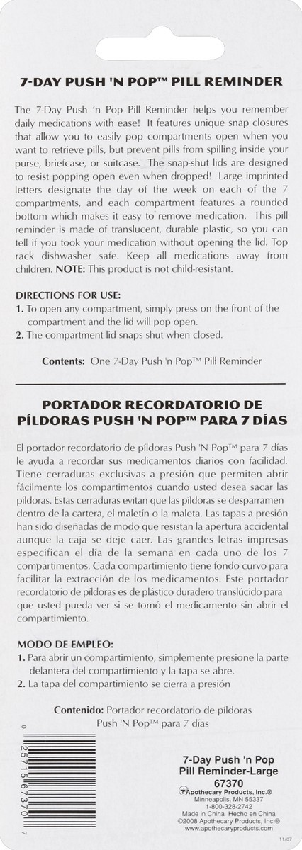 slide 3 of 3, EZY Dose Pill Reminder 1 ea, 1 ct