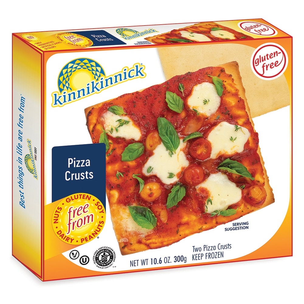 slide 1 of 1, Kinnikinnick Foods Gluten Free Pizza Crusts, 2 ct; 10.6 oz