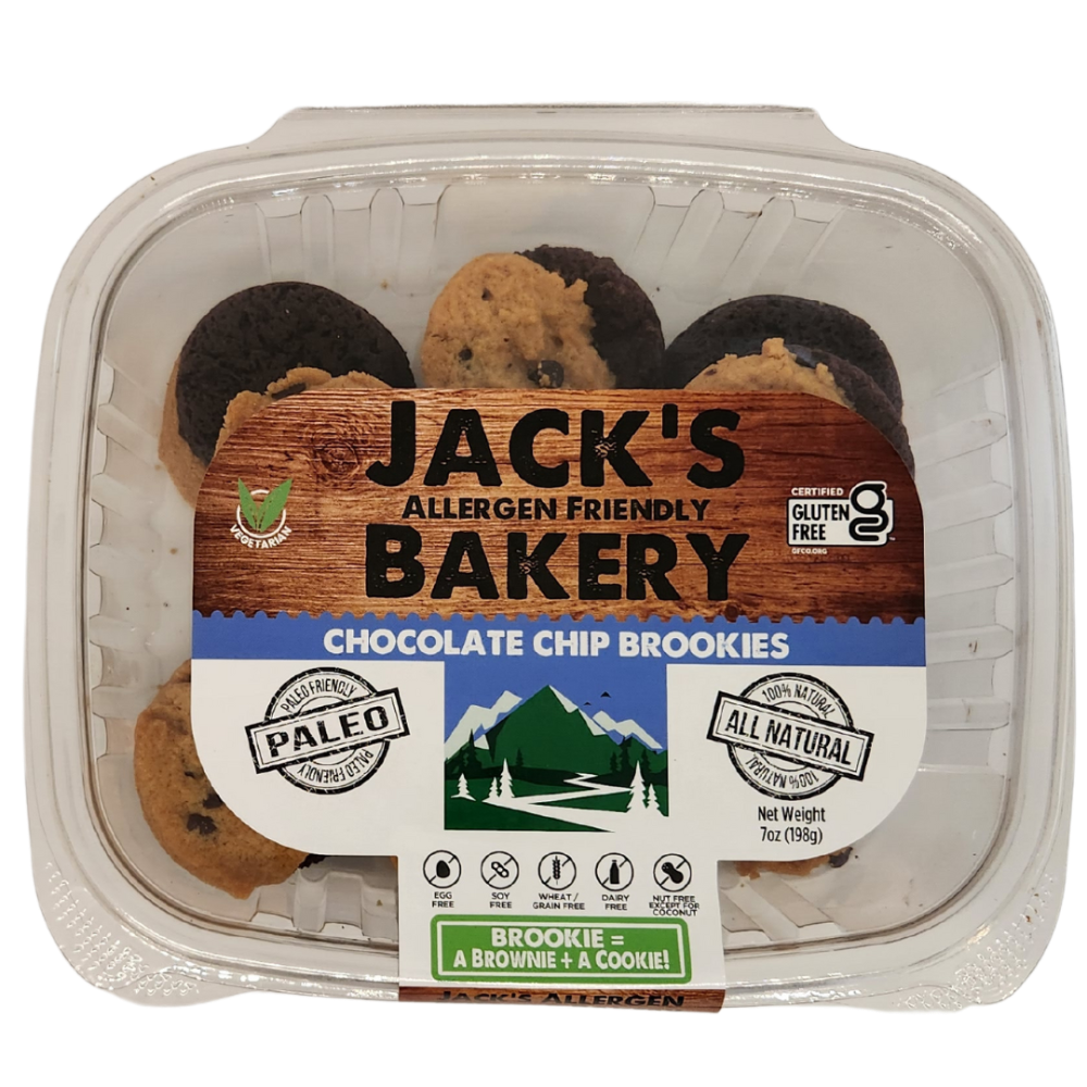 slide 1 of 1, Jack's Allergen Friendly Bakery Chocolate Chip Brookies, 7 oz