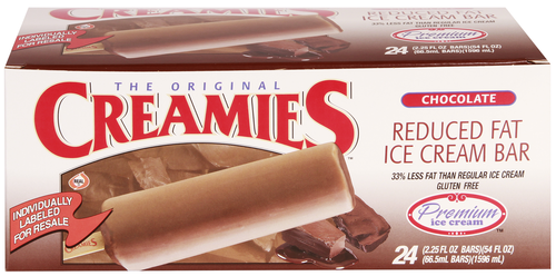 slide 1 of 4, Creamies Chocolate Ice Cream Bar, 24 ct