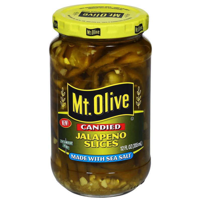 slide 1 of 1, Mt. Olive Jalapeno Slices, Candied, 17.6 lb