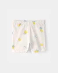 Carters Baby Girl Lemon Bike Shorts - Cream Cream 24M