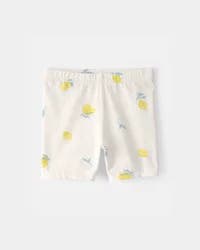 Carters Baby Girl Lemon Bike Shorts - Cream Cream 24M