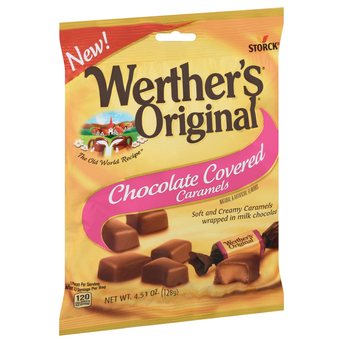 slide 6 of 9, Werther's Original Werther''s Original Soft Chocolate Covered Caramel Candy, 4.51 oz