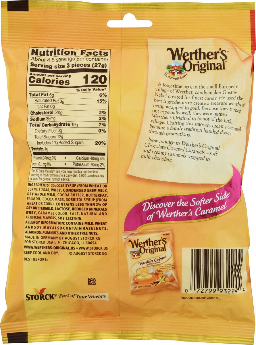 slide 3 of 9, Werther's Original Werther''s Original Soft Chocolate Covered Caramel Candy, 4.51 oz