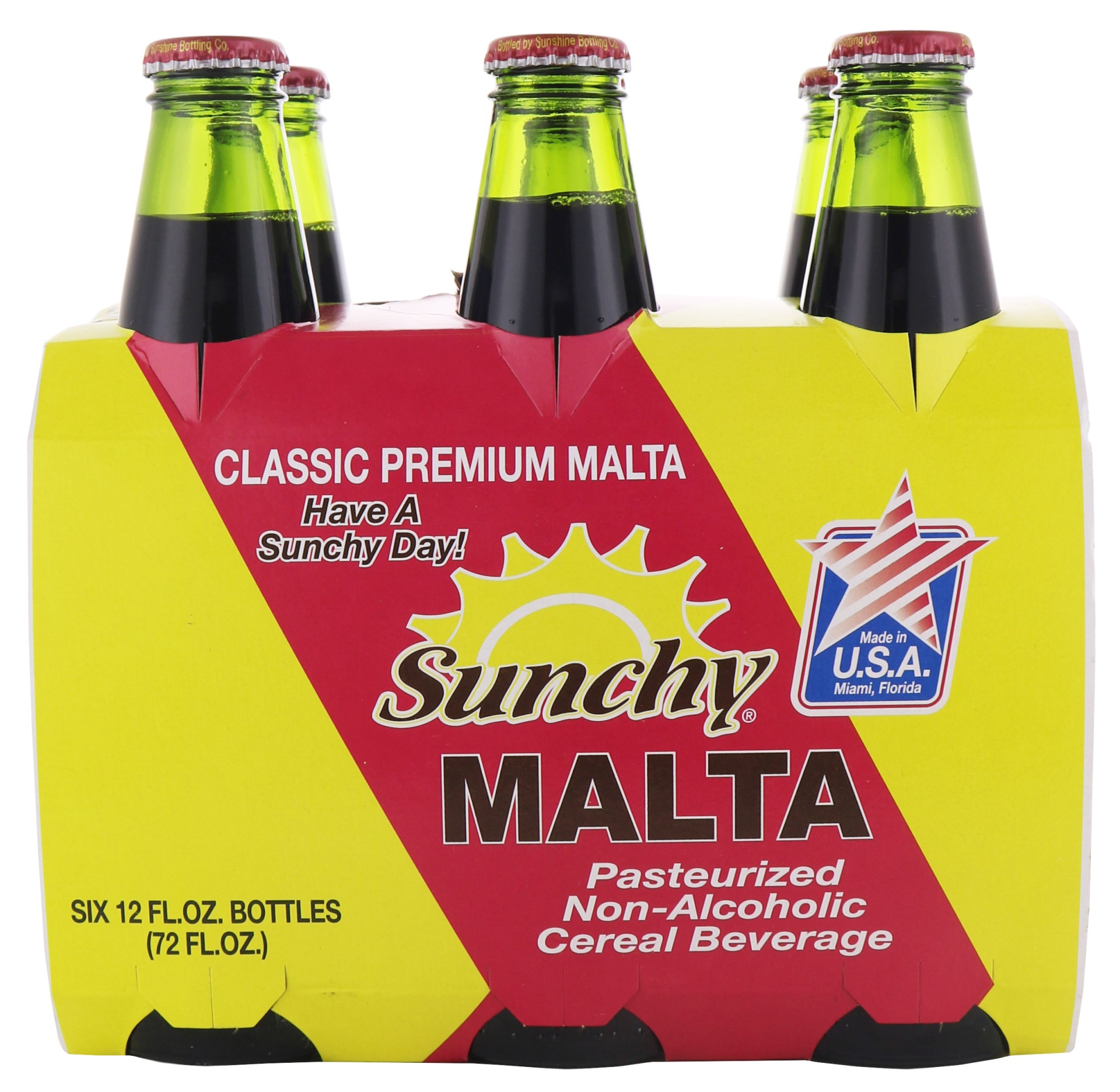 slide 1 of 1, Sunchy Malta Bottle 12 Oz, 1 ct