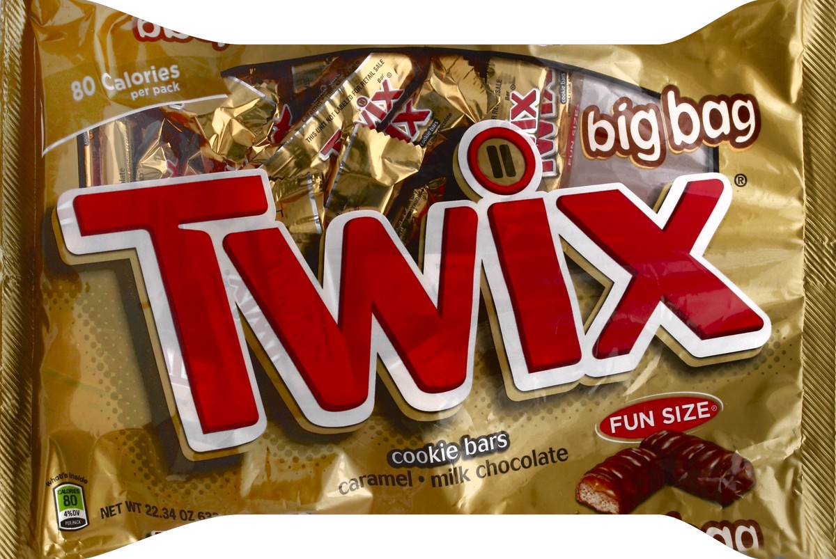 slide 4 of 6, TWIX Caramel Fun Size Chocolate Cookie Bar Candy Bag, 22.34 oz, 22.34 oz