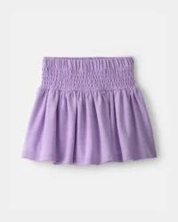 Carters Girls French Terry Smocked Skort - Purple Purple 4