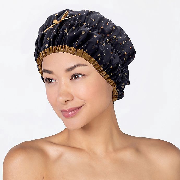 slide 4 of 5, Betty Dain Fashionista Lined Shower Cap - Star, 1 ct