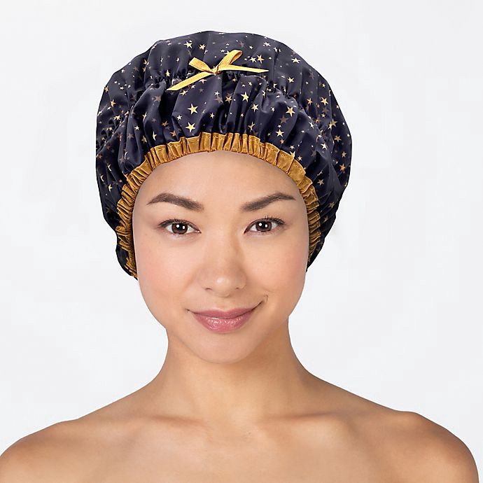 slide 5 of 5, Betty Dain Fashionista Lined Shower Cap - Star, 1 ct