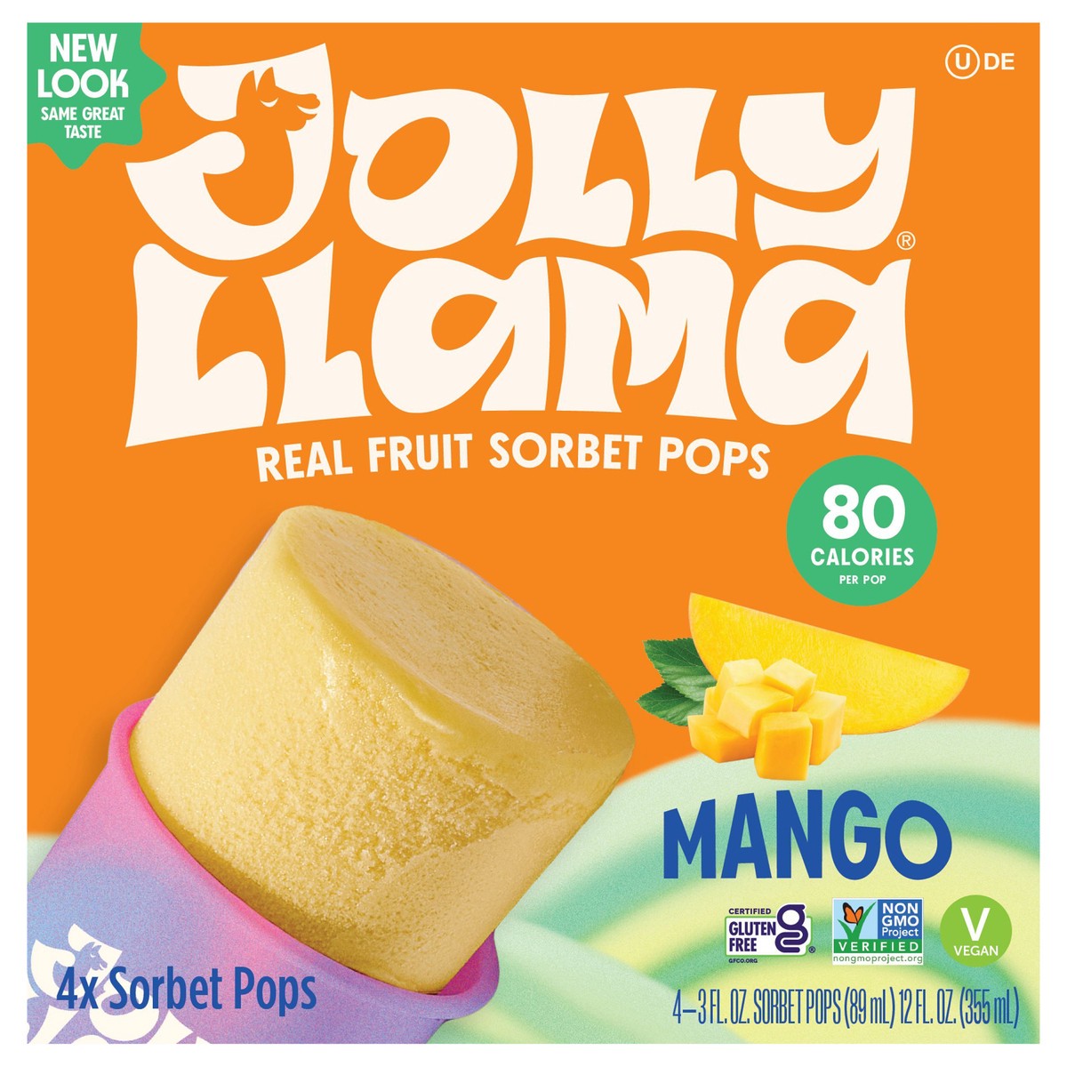 slide 1 of 10, Jolly Llama Mango Jolly Llama Squeeze Sorbet, 12 fl oz