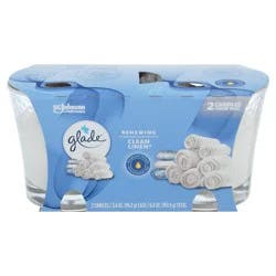 Glade Renewing 2 Value Pack Clean Linen Candle 2 ea