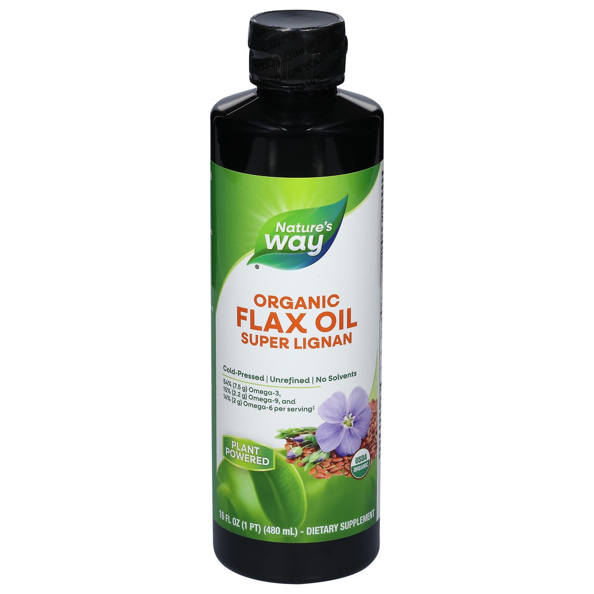 slide 1 of 4, Nature's Way Organic Super Lignan Flax Oil 16 fl oz, 16 fl oz