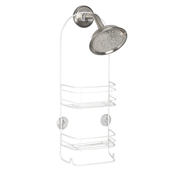 slide 1 of 1, InterDesign Rondo Bathroom Shower Caddy, White, 1 ct