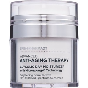 slide 1 of 1, Skin + Pharmacy Skin + Pharmacy Advanced Anti-Aging Therapy Glycolic Day Moisturizer, 1 oz