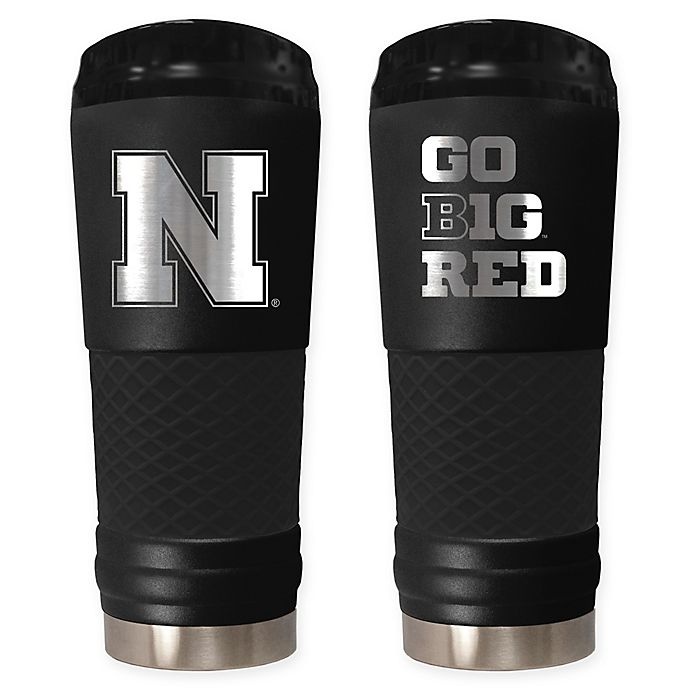 slide 1 of 1, NCAA University of Nebraska Powder Coated Stealth Draft Tumbler, 24 oz