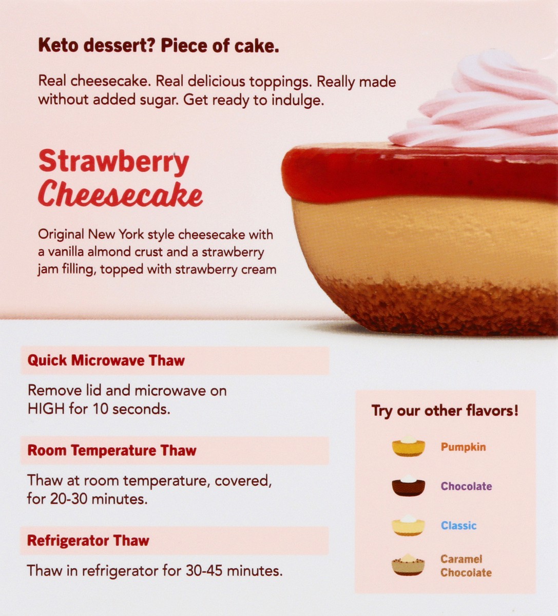 slide 11 of 12, Enlightened Keto Mini Strawberry Cheesecakes 2 ea, 2 ct