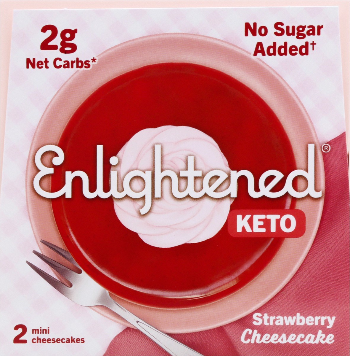 slide 12 of 12, Enlightened Keto Mini Strawberry Cheesecakes 2 ea, 2 ct