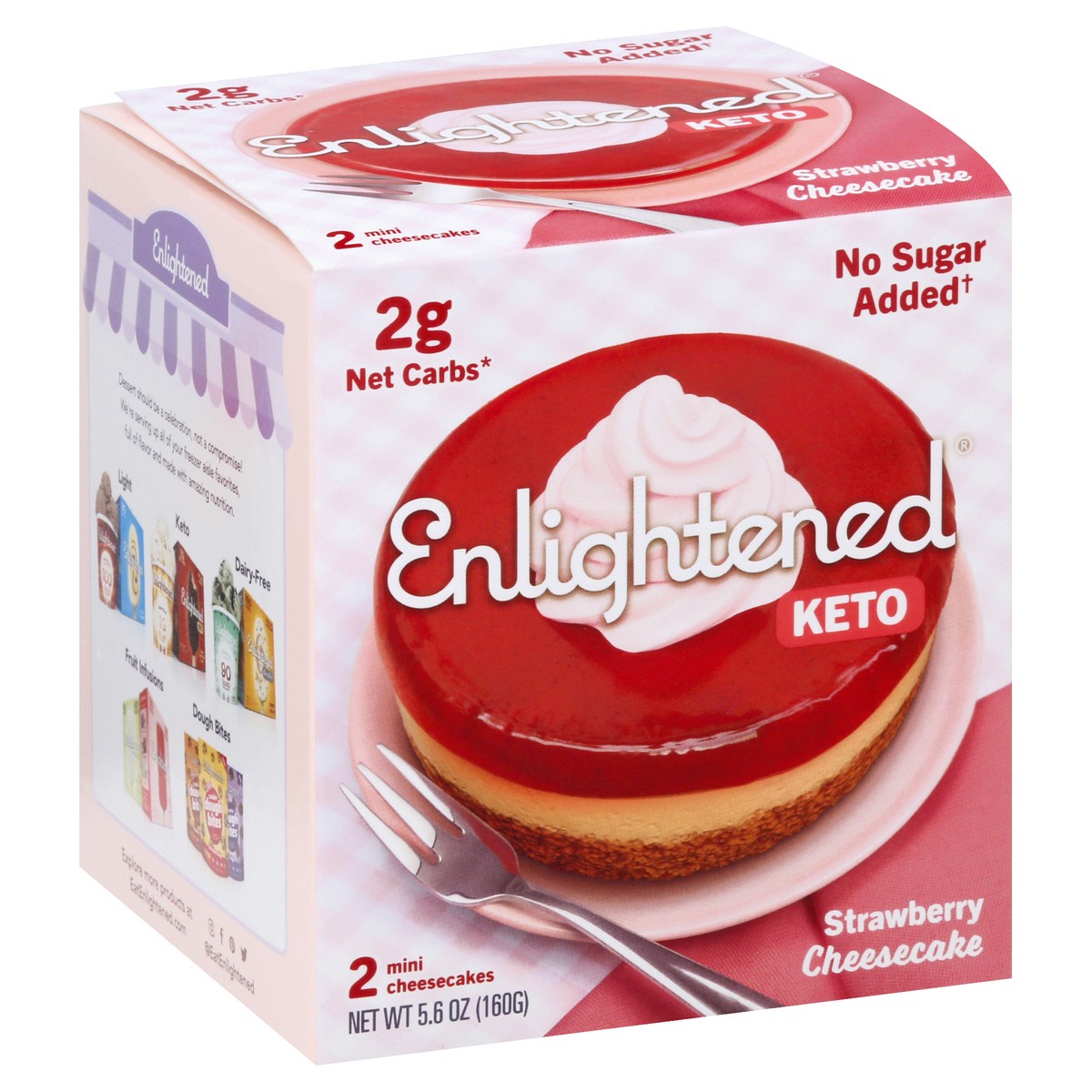 slide 4 of 12, Enlightened Keto Mini Strawberry Cheesecakes 2 ea, 2 ct