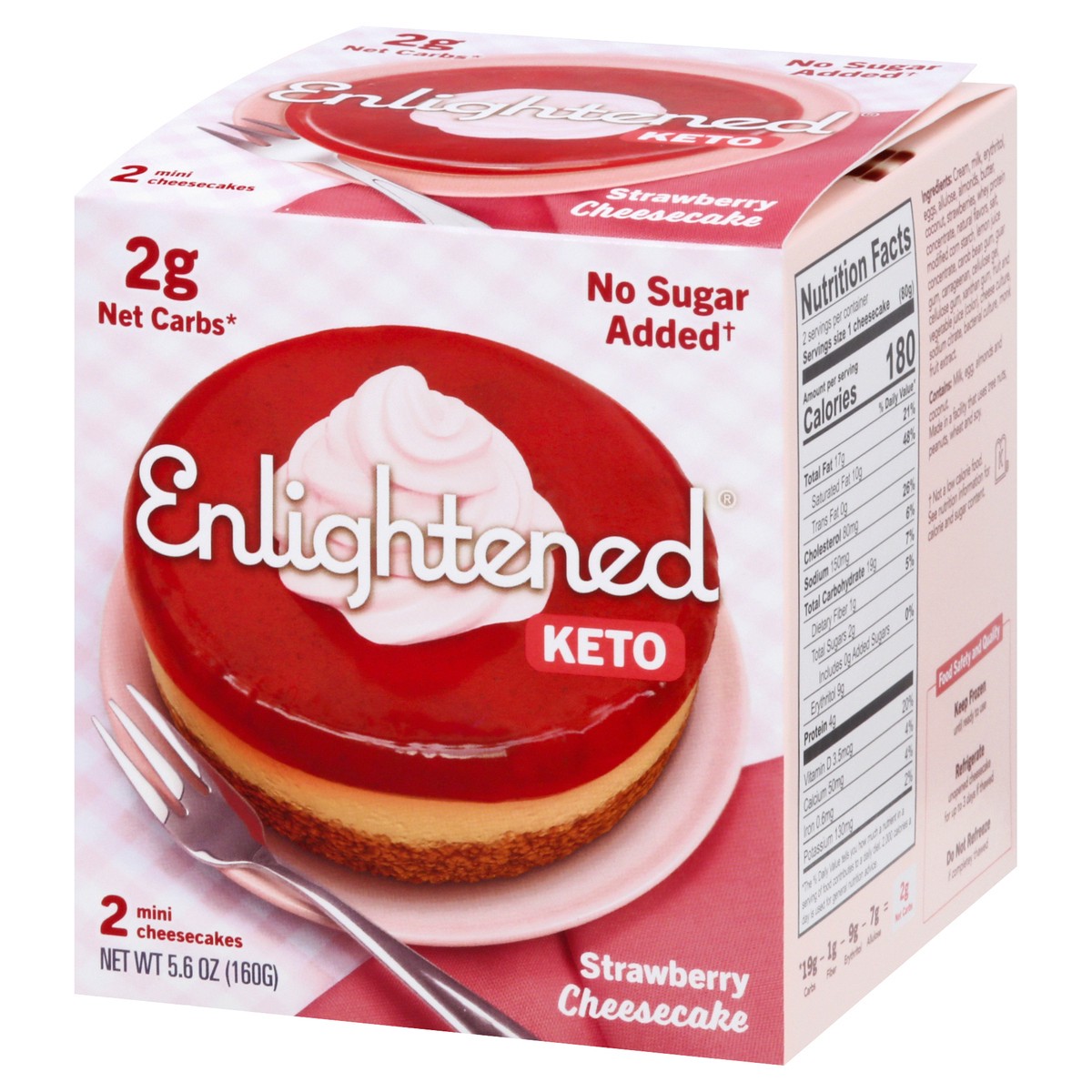 slide 5 of 12, Enlightened Keto Mini Strawberry Cheesecakes 2 ea, 2 ct