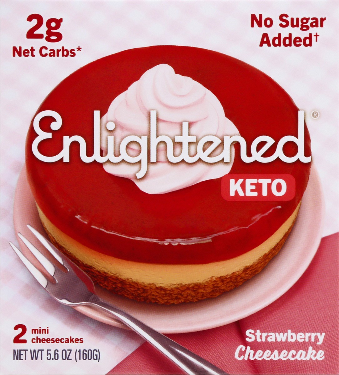 slide 7 of 12, Enlightened Keto Mini Strawberry Cheesecakes 2 ea, 2 ct