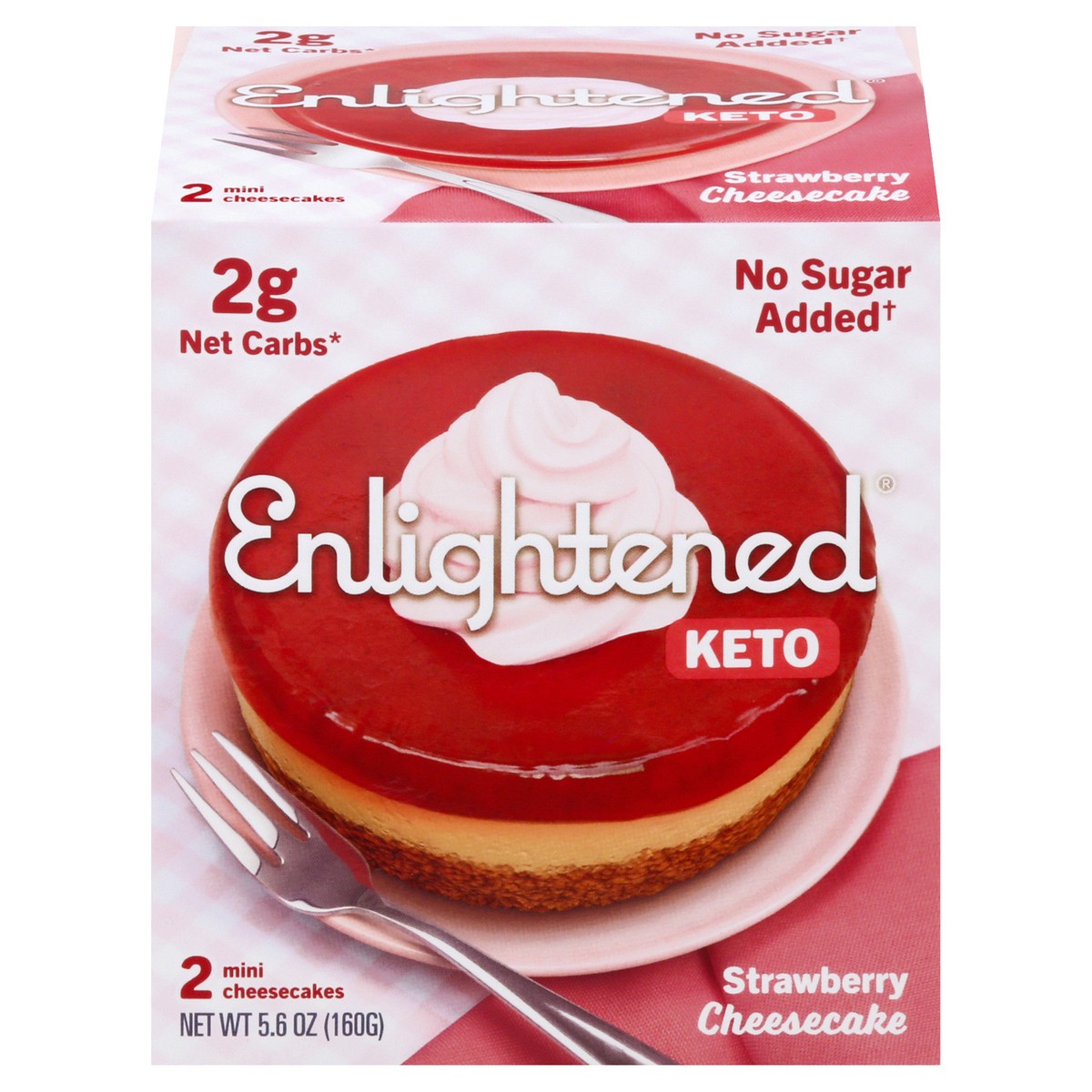 slide 1 of 12, Enlightened Keto Mini Strawberry Cheesecakes 2 ea, 2 ct