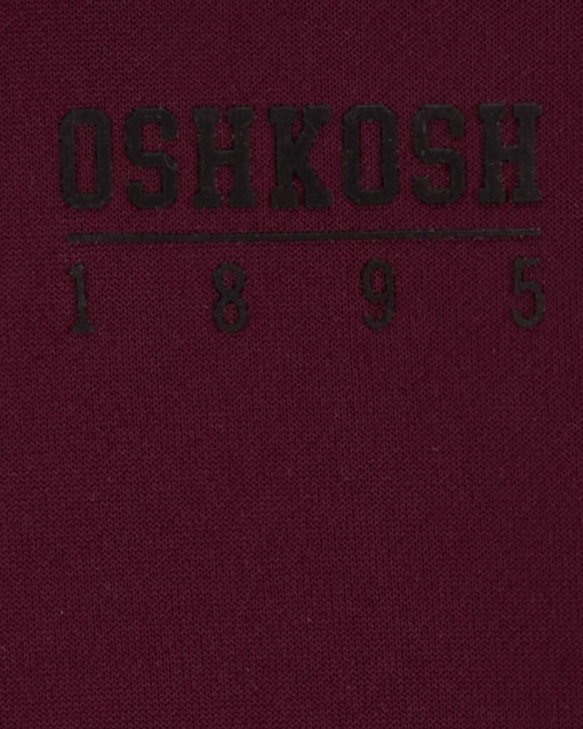 slide 2 of 2, Baby OshKosh Logo Hooded Pullover Maroon 12M, 1 ct